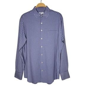 Peter Millar Summer Comfort Plaid Long Sleeve‎ Button Down Shirt Mens Medium